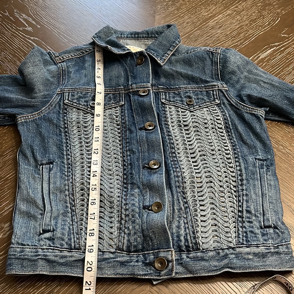 Rag & bone blue denim with crochet jean jacket - Picture 15 of 17